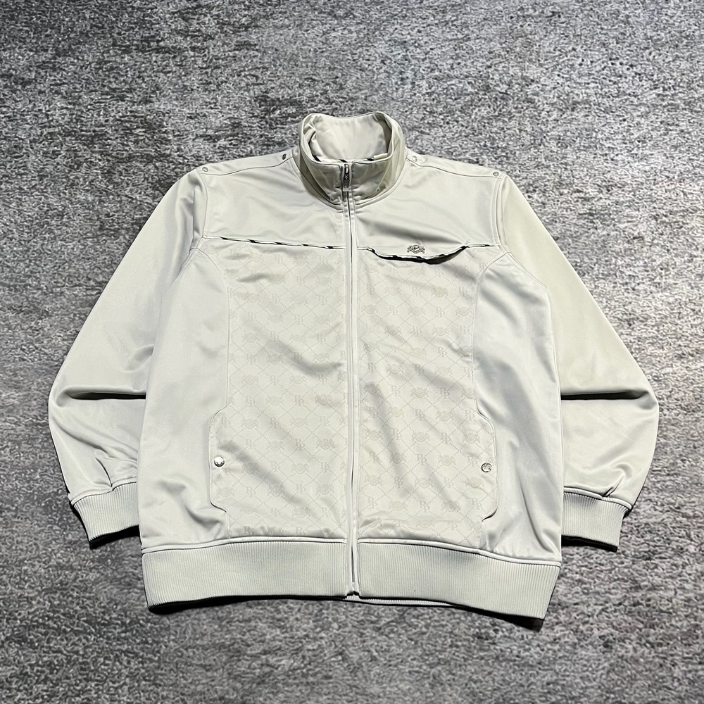 Vintage Pelle Pelle Track Jacket Full Zip Mens XL Gray Y2K 2000s Hip-Hop